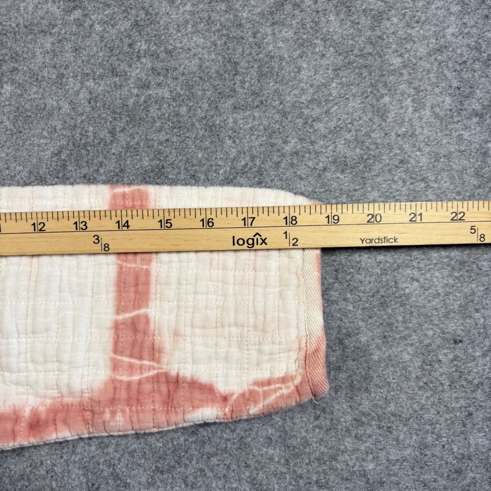 Emerson Fry India Collection Organic Cotton Quilted Gauze Jacket Pink White L - Picture 9 of 11